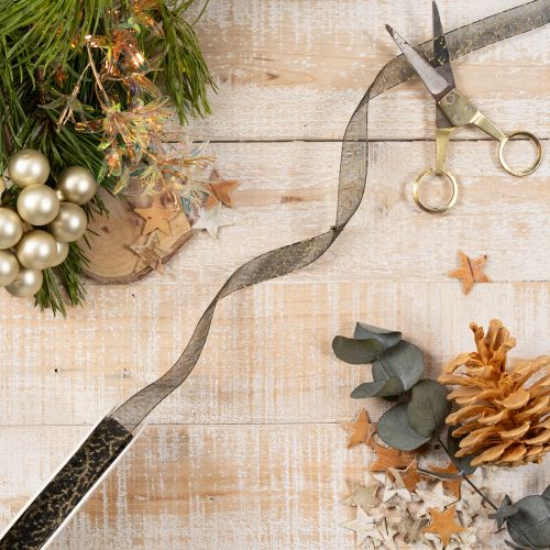 Nastro decorativo, nastro in organza trasparente per decorazioni da tavola, larghezza 15 mm, lunghezza 20 m. | Floristik24.it