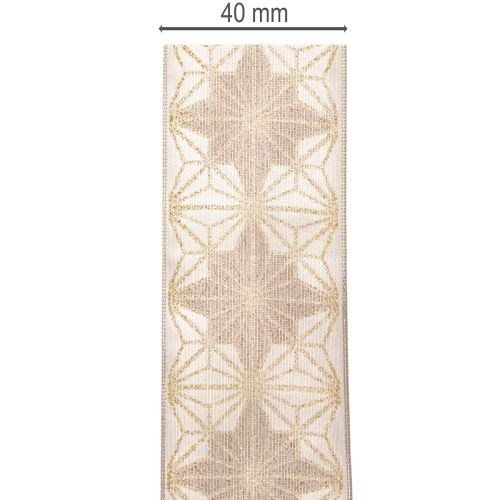 Nastro decorativo con stelle, nastro regalo con bordo dimensionalmente stabile, larghezza 40 mm, lunghezza 20 m | Floristik24.it