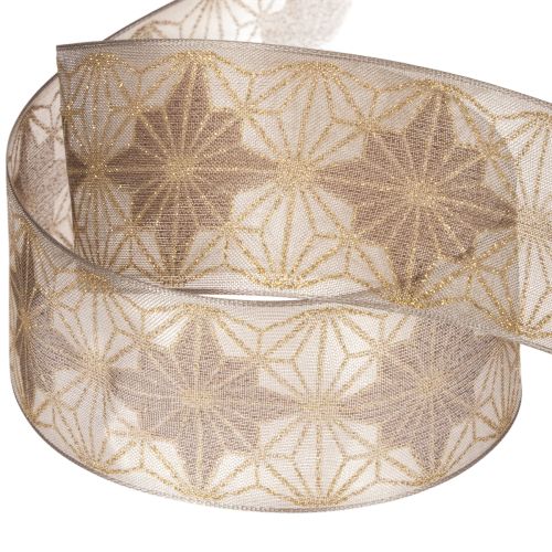 Nastro decorativo con stelle, nastro regalo con bordo dimensionalmente stabile, larghezza 40 mm, lunghezza 20 m | Floristik24.it