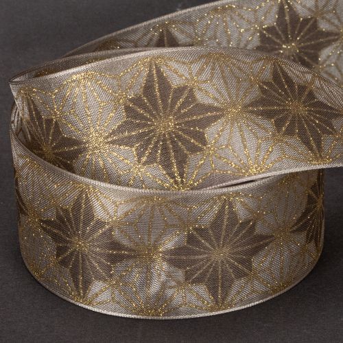 Nastro decorativo con stelle, nastro regalo con bordo dimensionalmente stabile, larghezza 40 mm, lunghezza 20 m | Floristik24.it