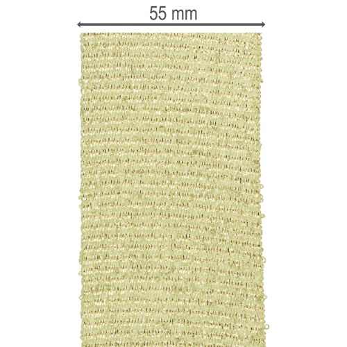 Nastro decorativo con glitter, nastro largo per confezioni regalo, 55 mm di larghezza, 15 m di lunghezza | Floristik24.it