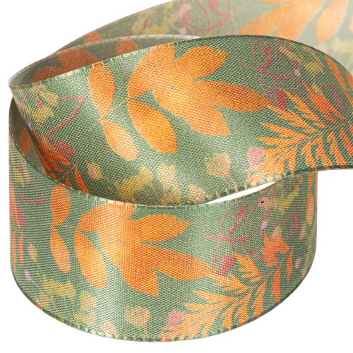 Nastro decorativo con motivo a foglie, decorazione autunnale, 40 mm x 15 m | Floristik24.it