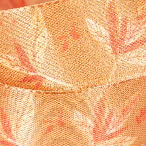 Nastro regalo autunnale con foglie per confezioni creative, 25 mm, 18 m | Floristik24.it