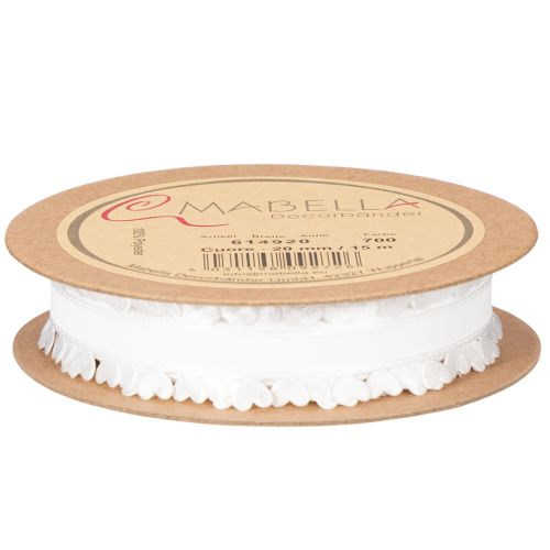 Nastro decorativo bianco con cuoricini per idee creative di bricolage, 20 mm x 15 m | Floristik24.it