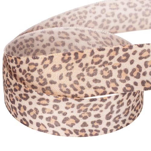 Nastro regalo con stampa animalier leopardata, largo 25 mm e lungo 18 m. | Floristik24.it