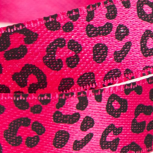 Nastro decorativo con stampa leopardata, rosa, 15 mm x 18 m | Floristik24.it