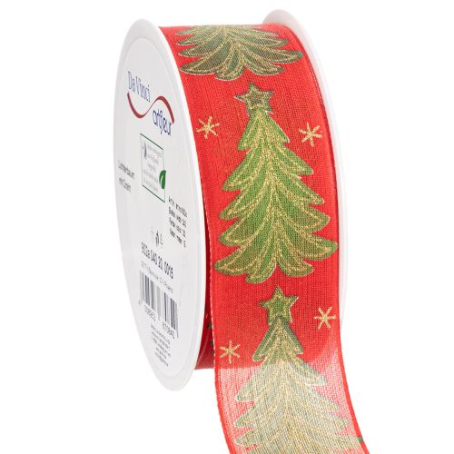 Nastro regalo con albero di Natale e stelle, 40 mm, 15 m acquistare | Floristik24.it