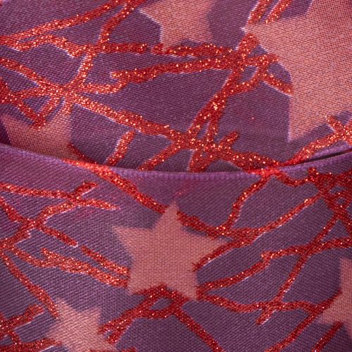 Nastro decorativo scintillante con motivo a stelle per decorazioni natalizie, 40 mm x 15 m | Floristik24.it