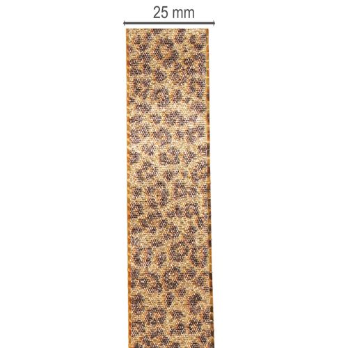Nastro regalo con stampa leopardata per decorazioni creative e composizioni floreali, 25 mm x 20 m | Floristik24.it