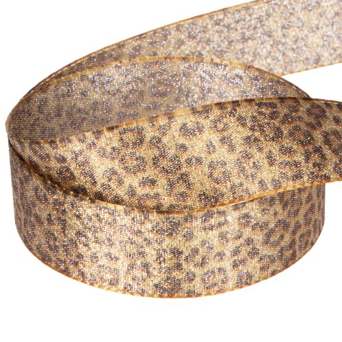 Nastro regalo con stampa leopardata per decorazioni creative e composizioni floreali, 25 mm x 20 m | Floristik24.it