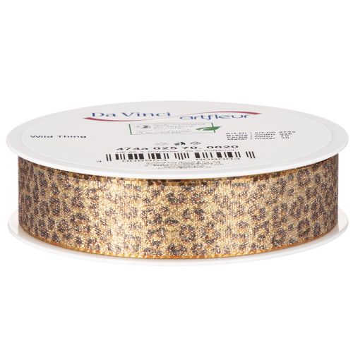 Nastro regalo con stampa leopardata per decorazioni creative e composizioni floreali, 25 mm x 20 m | Floristik24.it