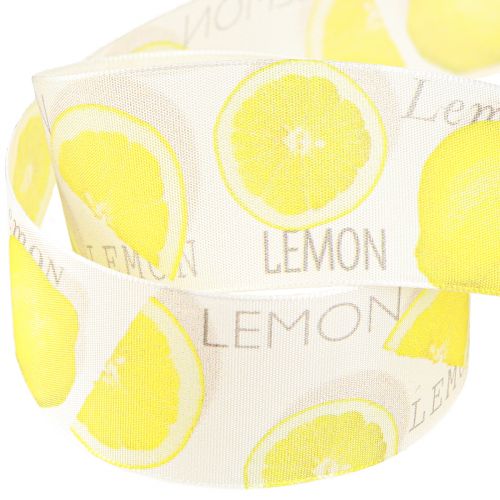 Prodotto Nastro nastro decorativo limone nastro in tessuto estivo giallo 40mm 15m