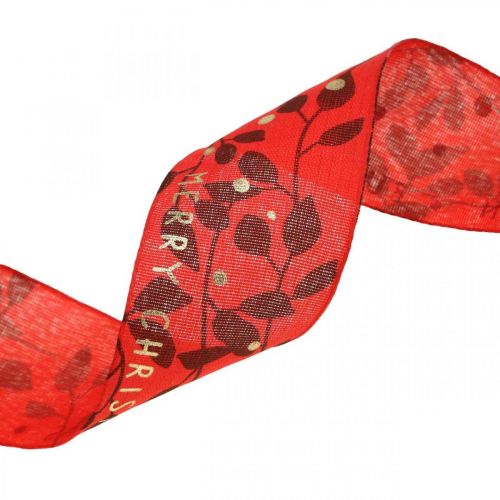 Prodotto Nastro natalizio con scritta rossa 40mm 20m