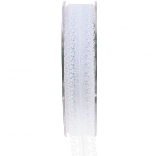 Floristik24 Nastro in pizzo vintage bianco 20mm 20m