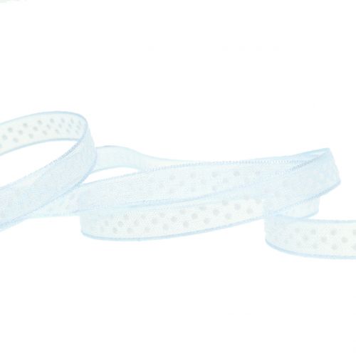 Floristik24 Nastro decorativo con pois blu 7mm L20m