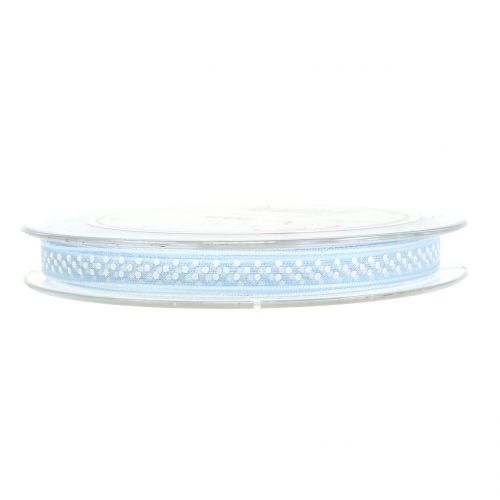 Floristik24 Nastro decorativo con pois blu 7mm L20m