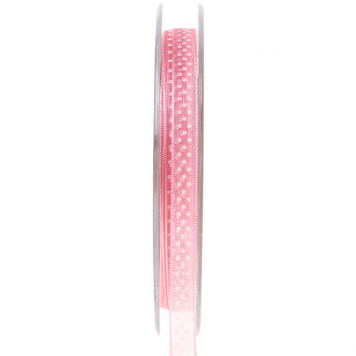 Floristik24 Nastro decorativo con pois rosa 7mm L20m