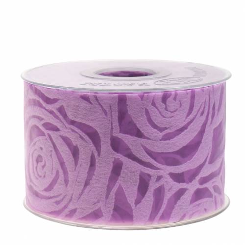 Floristik24 Nastro decorativo rose larghe viola 63mm 20m