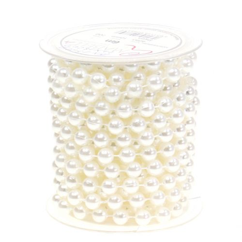 Floristik24 Cordone perlato bianco 10mm 6m