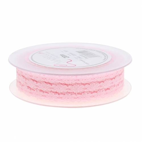 Prodotto Nastro in pizzo rosa 20mm 20m