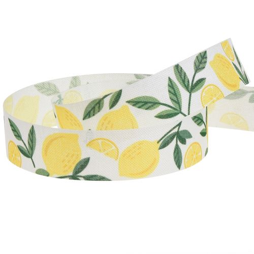 Prodotto Nastro regalo con nastro decorativo al limone estivo W25mm L20m