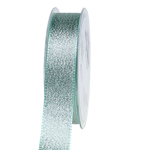 Floristik24 Nastro per decorare verde menta 25mm 20m