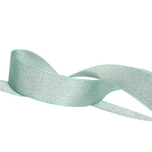 Floristik24 Nastro per decorare verde menta 25mm 20m
