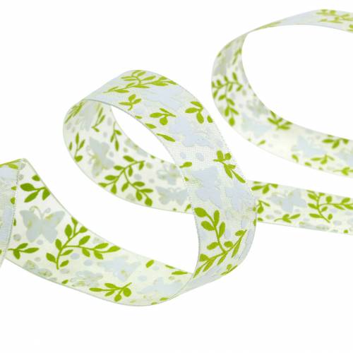 Prodotto Nastro decorativo con farfalle Nastro regalo in organza verde da 25 mm 20 m