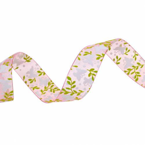 Prodotto Nastro di organza farfalla 25 mm nastro decorativo rosa nastro regalo 20 m