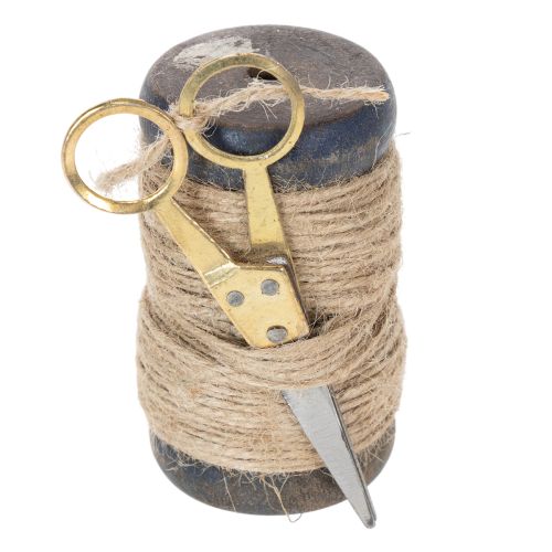 Prodotto Rocchetto di nastro in juta con forbici Ø5cm H8cm 2 pezzi