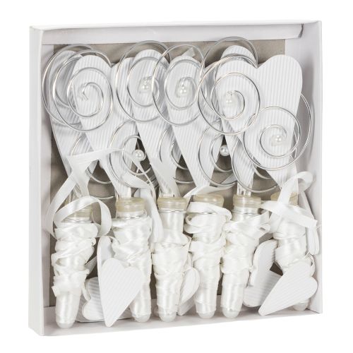 Prodotto Appendiabiti da panchina con tubo e cuore, 18 cm, 6 pezzi