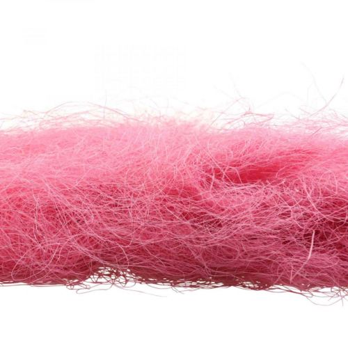 Floristik24 Materiale artigianale, erba di sisal, materiale naturale rosa 300g