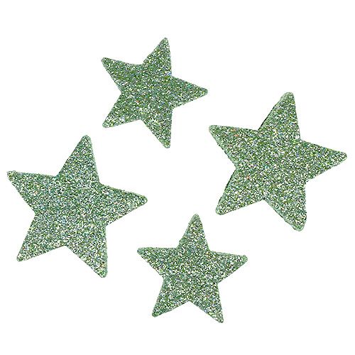 Floristik24 Stelle artigianali verde menta 4-5 cm 40 pezzi