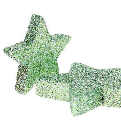 Floristik24 Stelle artigianali verde menta 4-5 cm 40 pezzi