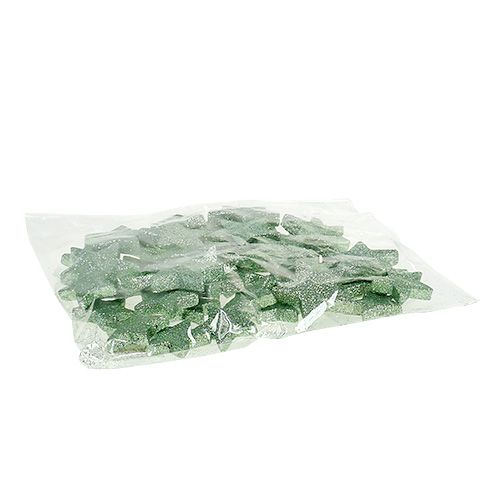 Floristik24 Stelle artigianali verde menta 4-5 cm 40 pezzi