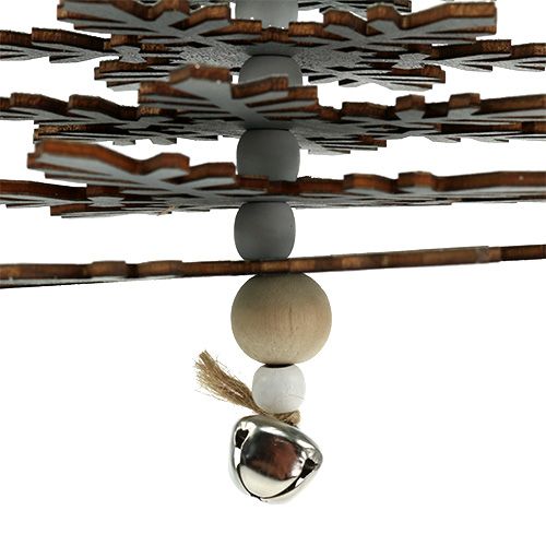 Floristik24 Albero da appendere in argento con campanello 40cm
