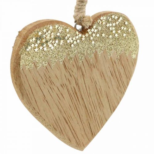 Prodotto Decorazione natalizia stella/cuore/albero, ciondolo in legno, decorazione dell&#39;Avvento H10/12,5 cm 3 pezzi