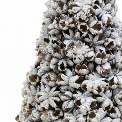 Floristik24 Albero di Natale decorativo anice stellato bianco glitterato 30cm