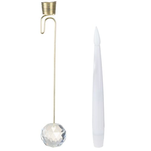 Prodotto Candele a forma di albero, candele a LED con luce gialla cristallina, 31 cm, 10 pezzi