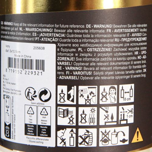 Prodotto Candele per albero candele a bastoncino Ø13mm candele gialle H10cm 22 pz