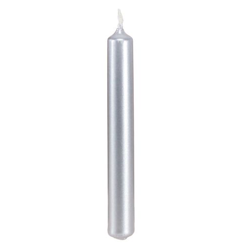 Floristik24 Candele per albero Candele per albero di Natale argento 13x105mm 20 pz