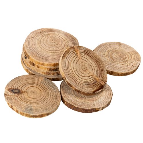 Fette rotonde di legno naturale per decorazione e lavori artigianali, 6 cm, 300 g