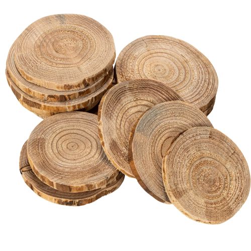 Fette rotonde di legno naturale per decorazione e lavori artigianali, 6 cm, 300 g | Floristik24.it