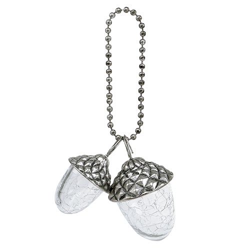 Floristik24 Ghiande decorative per alberi da appendere 5 cm - 7 cm L16 cm