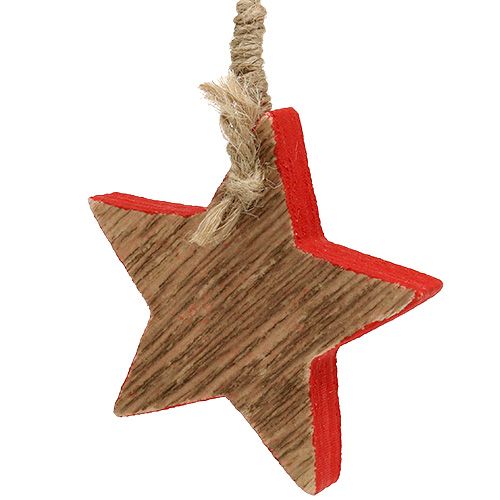 Floristik24 Le decorazioni per alberi mescolano rosso, natura 7 cm - 9 cm 9 pezzi