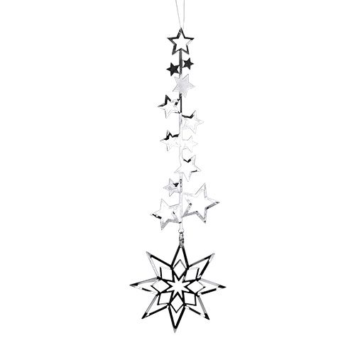Floristik24 Stella decorazione albero 20cm argento 1p