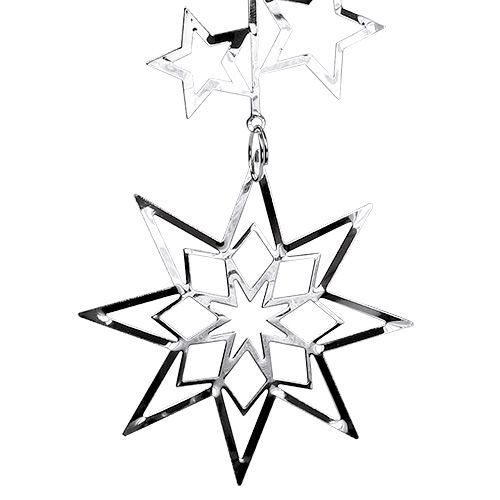 Floristik24 Stella decorazione albero 20cm argento 1p