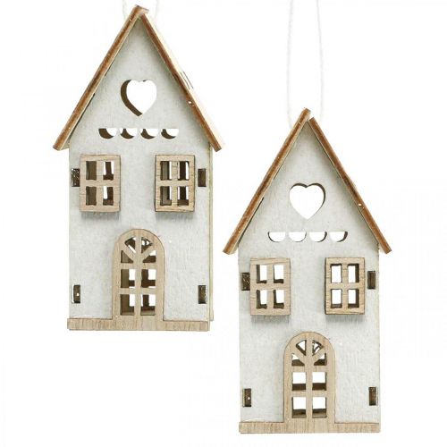 Decorazioni per albero di Natale, decorazione per la casa in legno H7,5 cm 6 pezzi