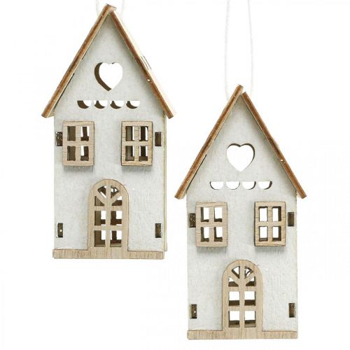 Decorazioni per l'albero di Natale, decorazioni per la casa  in legno H7.5cm 6pz-07134