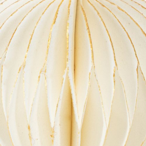 Prodotto Decorazioni natalizie in carta, a nido d&#39;ape, bianche e dorate, 4 cm, 6 pezzi